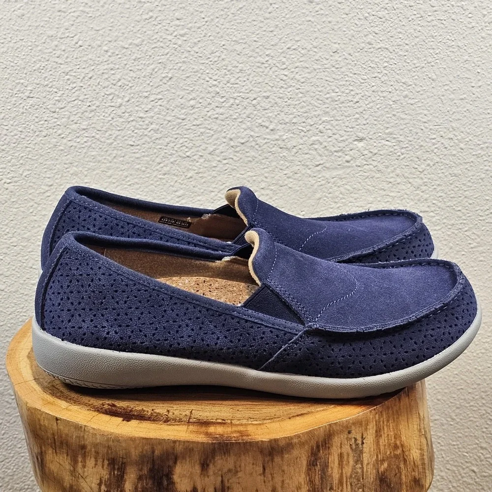 Revitalign‎ Siesta Burst Slip-On Blue Women's Shoes US 9.5 B Cork Insole NEW